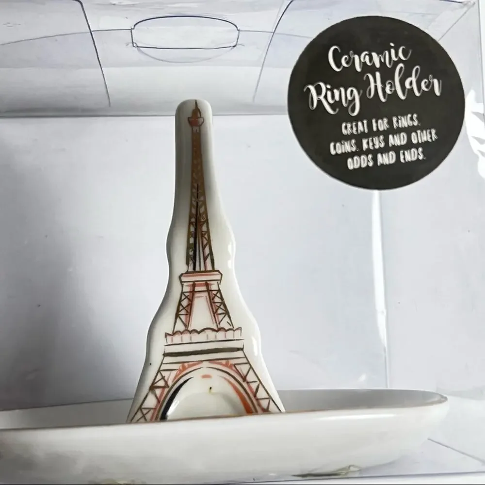 Eiffel Tower Ceramic Ring Holder